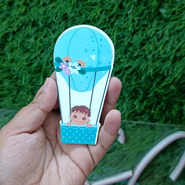 Baby boy Balloon Wooden MDF Cutout Pair 