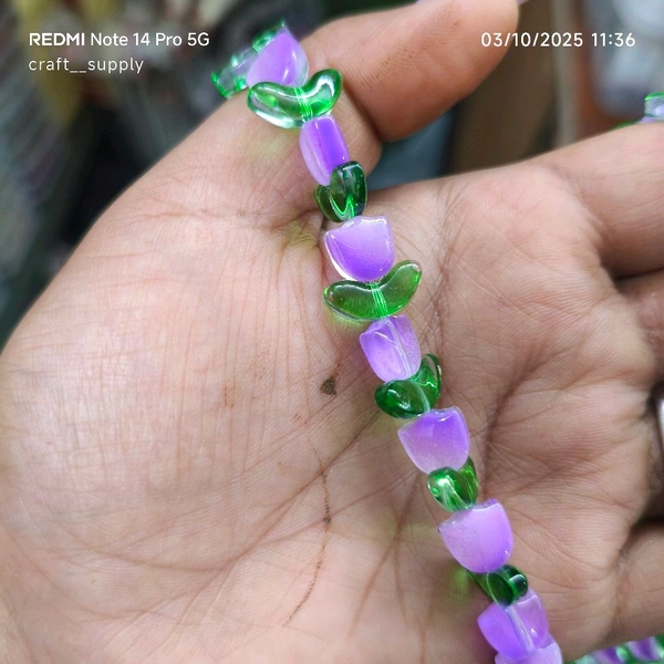 Tulip Beads Line Purple (25-30 Pieces) 