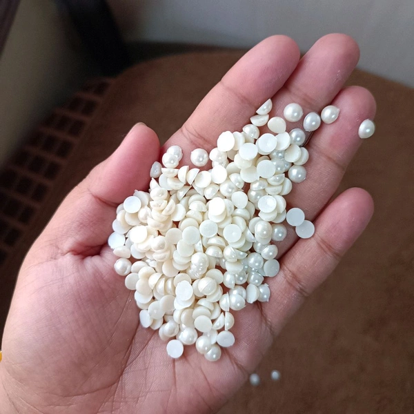 Half Cut Pearl Beads Rose Gold (25grms) 6MM 