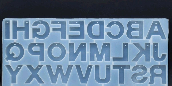Alphabet Mold With Holes ( BACK FACE )