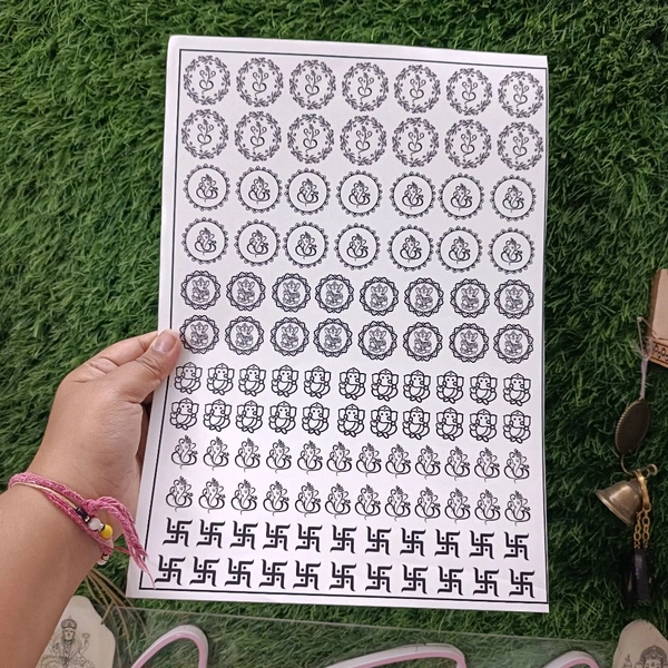 Ganpati A4 Insert Sticker Sheet 