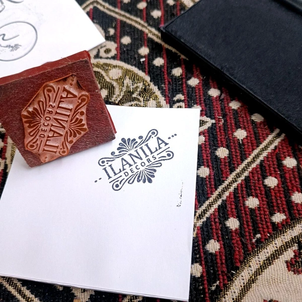 Brand Name Or Brand Logo Stamp With Ink Pad 1.5 Inch 