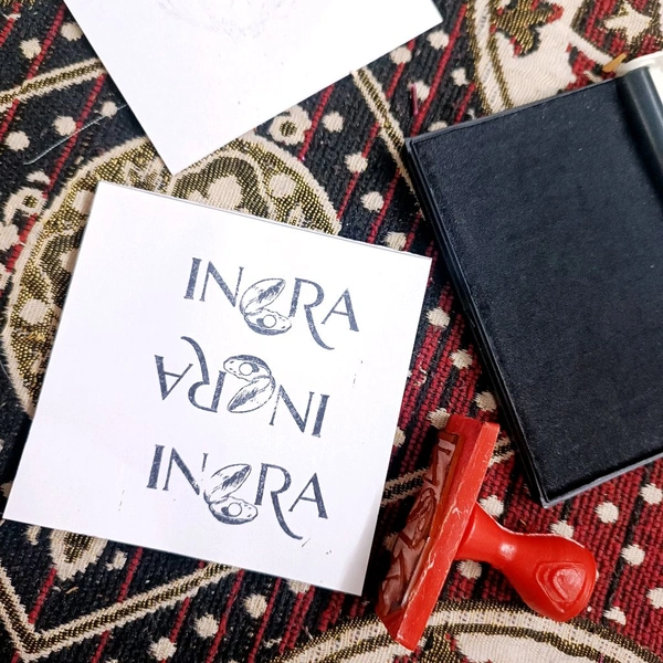 Brand Name Or Brand Logo Stamp With Ink Pad 1.5 Inch 