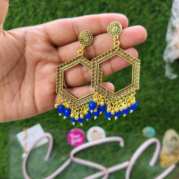 Resin Jhumka Base Pair(Green Bead)