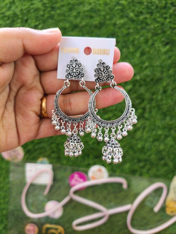 Kashmiri Jhumka Pair And Resin Jhumka Base  Pair 