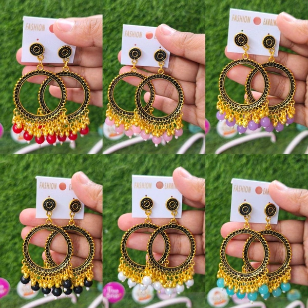 30 Pcs Mix Beaded Jhumka 