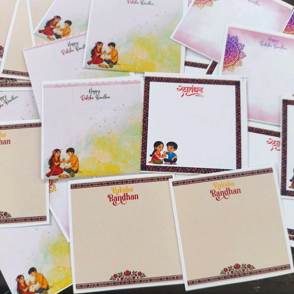 Rakhi packing Cards 120 Pc + 120 Packing Polythene All Mix 