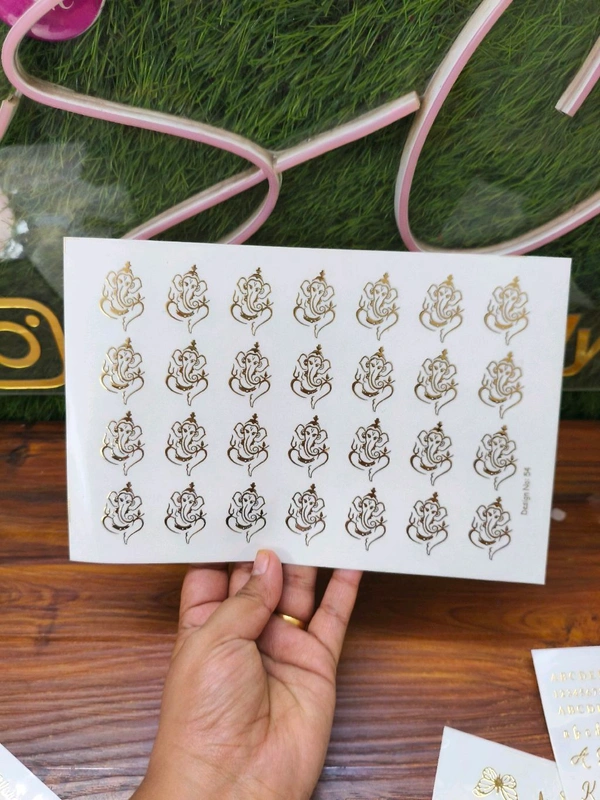Ganpati Golden  Embossed Insert Sheet (A5)
