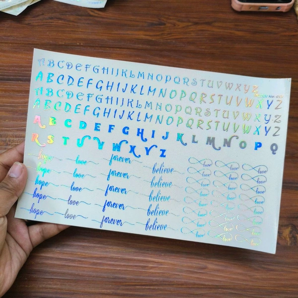 A5 Holographic Embossed Insert Sheet   