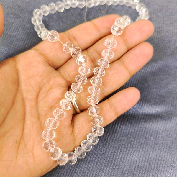 0.6 MM crystal Diamond Beads Line / Mala (60+Pc Approx)
