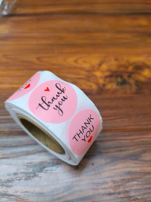 Thankyou Sticker Roll 1" Inch (500 Pcs) 