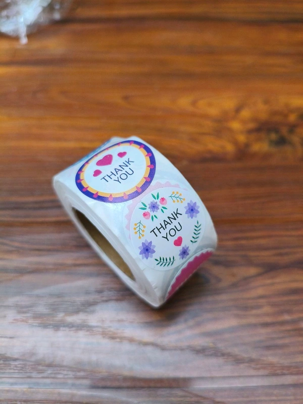 Thankyou Sticker Roll 1" Inch (500 Pcs) 