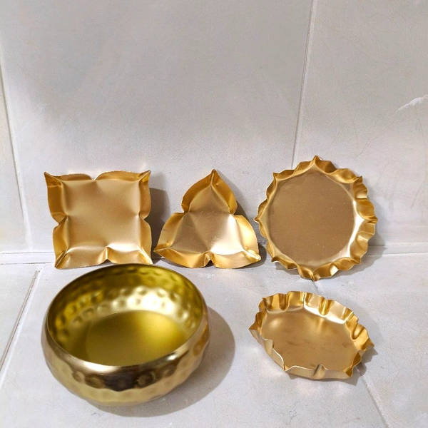 Metal Urli Base Combo Of 5 Pcs 