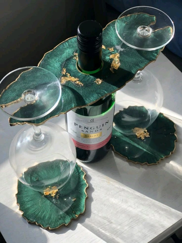 Wine Glass  Holder And Colour Palette ,Tray  Agate Mold 