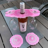 Wine Glass  Holder And Colour Palette ,Tray  Agate Mold 