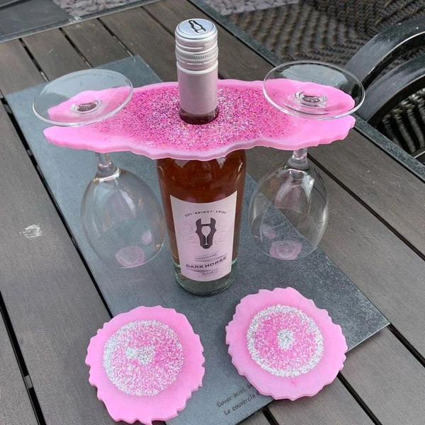 Wine Glass  Holder And Colour Palette ,Tray  Agate Mold 