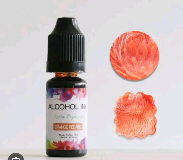 Alcoholic Ink Orange Red