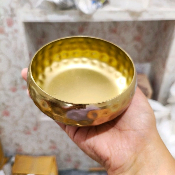 Metal Hammered Urli Combo Of 12 Pcs 