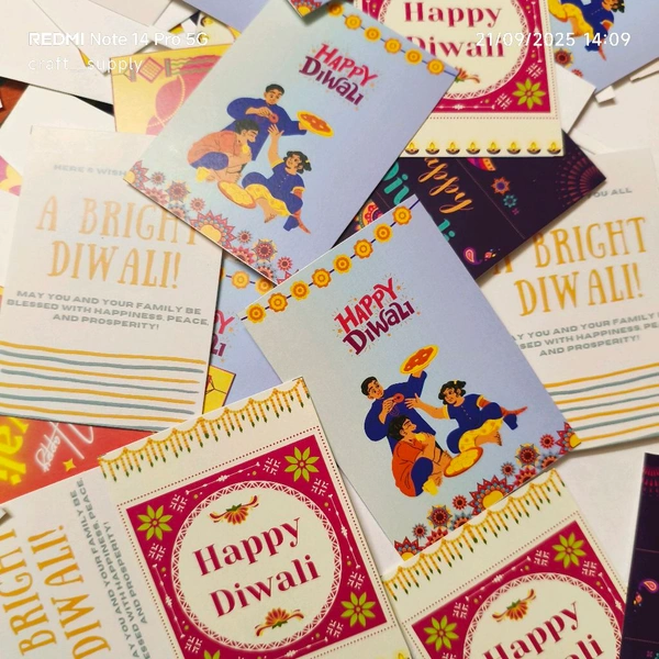 Diwali Greeting Cards Set Of 30 Cards 