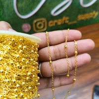 Golden Moti / Beaded Chain (50 MTRS Full Roll) 