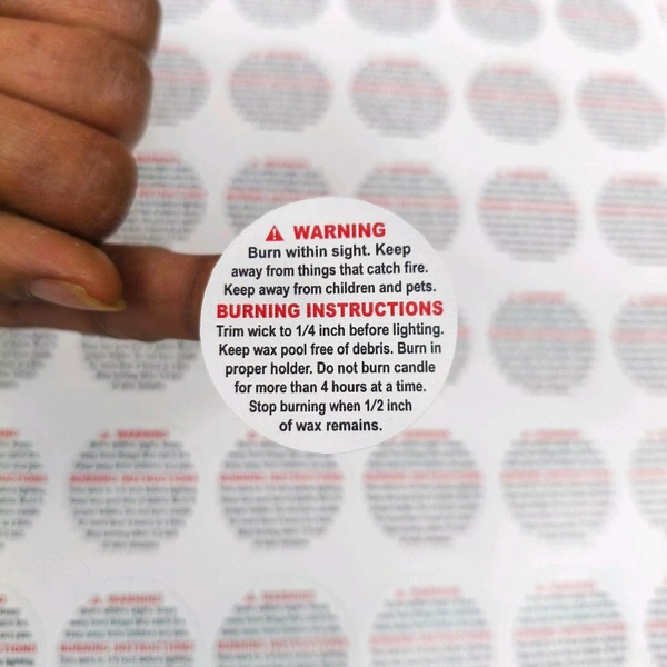 Candle Warning Stickers (80stickers) 