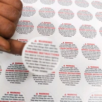 Candle Warning Stickers (80stickers) 