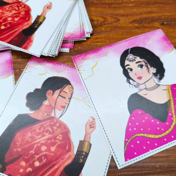 Display Cards 3.5"4 Inch 50 Pcs (Non Personalised) Desi Girl 