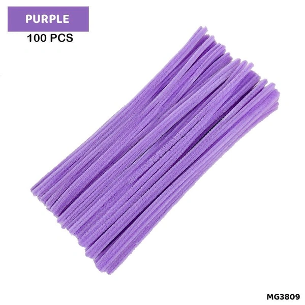 Pipe Cleaner Pack Of 100  Purple 