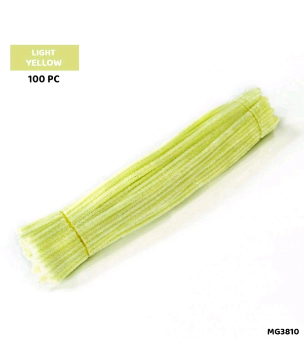 Pipe Cleaner Pack Of 100  Yellow 