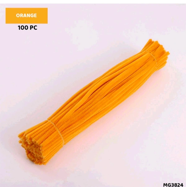Pipe Cleaner Pack Of 100  Orange 