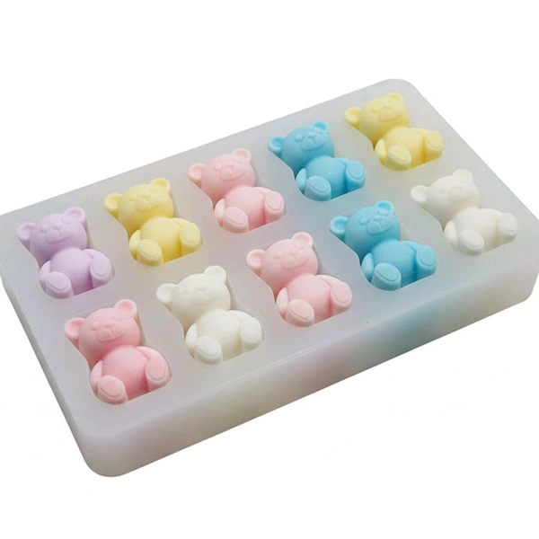 Teddy Bear Gummy Beads Candle Mold 