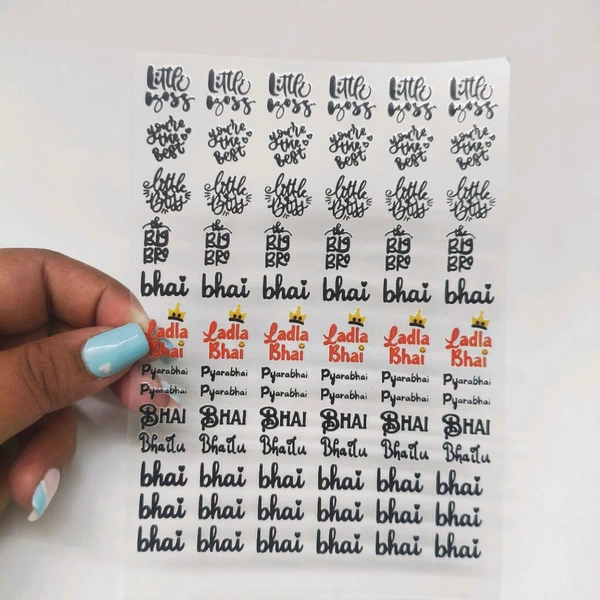 Rakhi Uv DTF Sticker Sheet Size a6 