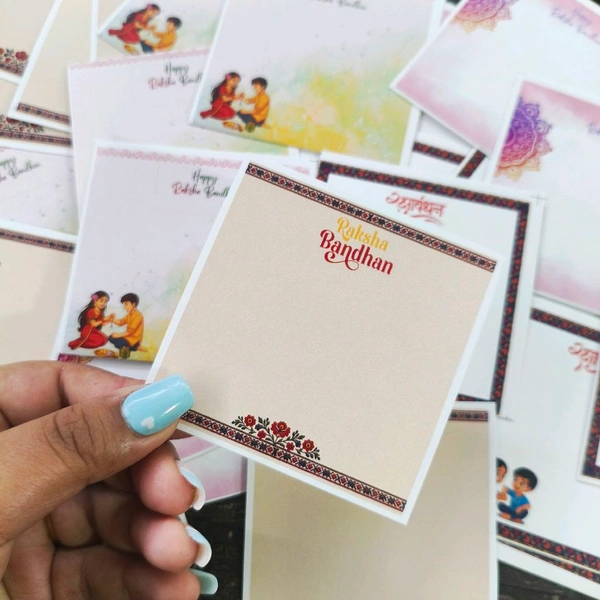 Rakhi Packing Cards 30 Cards+ 30 Packing Poly Covers Size 3"3 Inch 