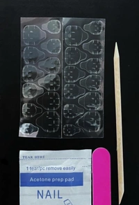 Artificial Nails Glossy Pink Reusable