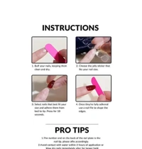 Artificial Nails Glossy Pink Reusable