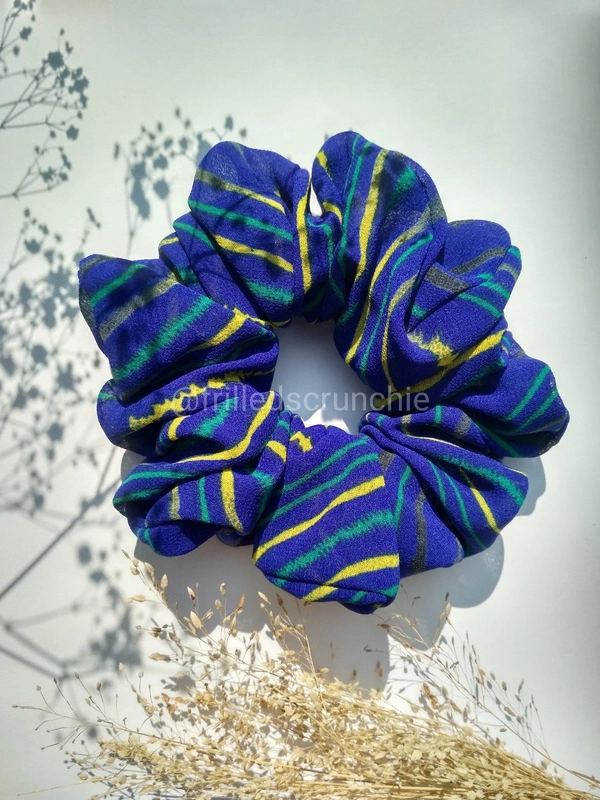 Peacock XXL Scrunchies - Dark blue, XXL