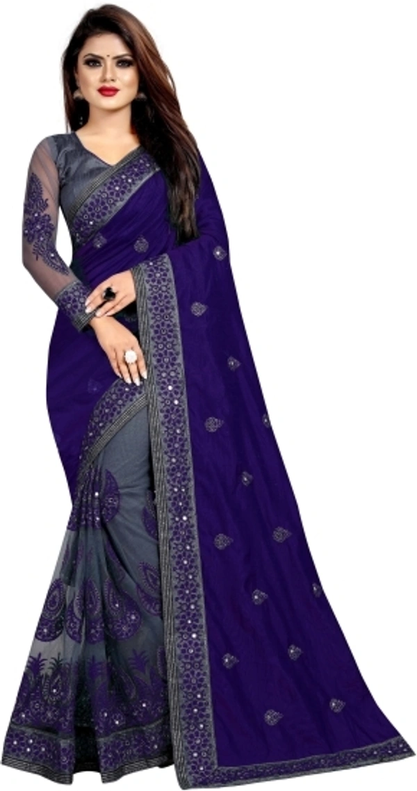 Fashion Saree Fashion Net Saree - blue