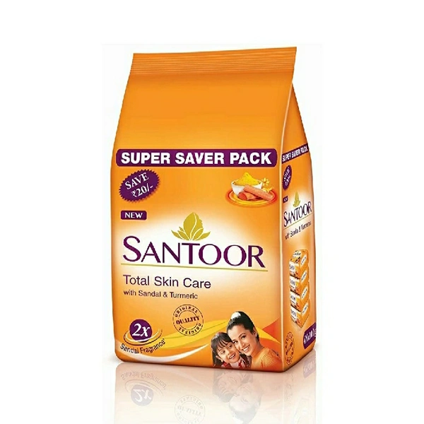 SANTOOR Sandal & Turmeric Soap (4 x 125 g)