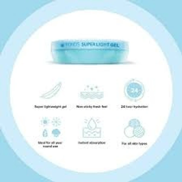 PONDS POND's Super Light Gel Moisturiser β With Hyaluronic Acid & Vitamin E, For Glowing Skin, 50 ml