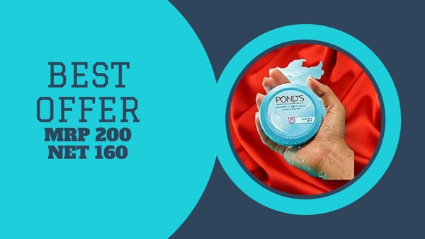 PONDS POND's Super Light Gel Moisturiser β With Hyaluronic Acid & Vitamin E, For Glowing Skin, 50 ml