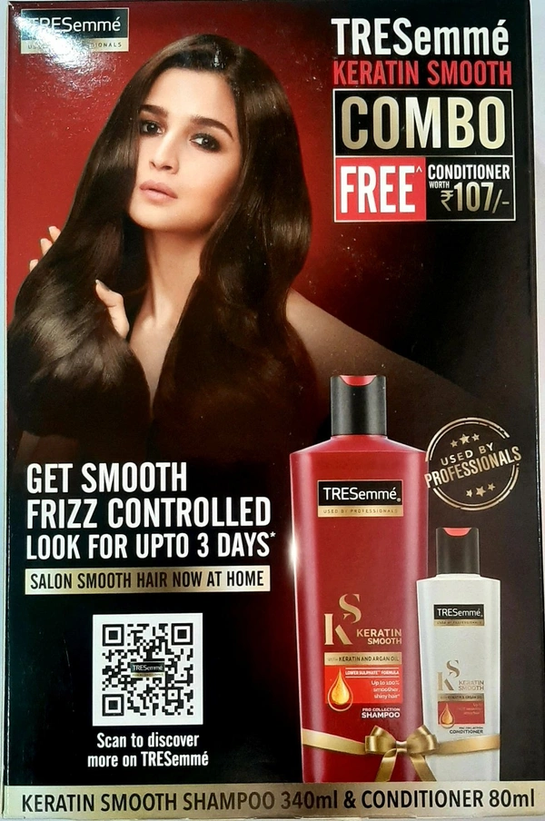 TRESemmé Keratin Smooth Shampoo 340ml + Conditioner 80ml
