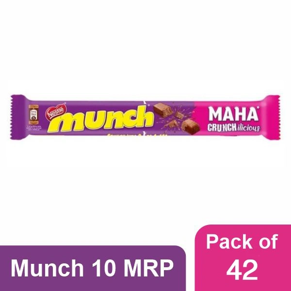 Munch 10 MRP chocolate ( 18 Gm. ร Pack Of 42)