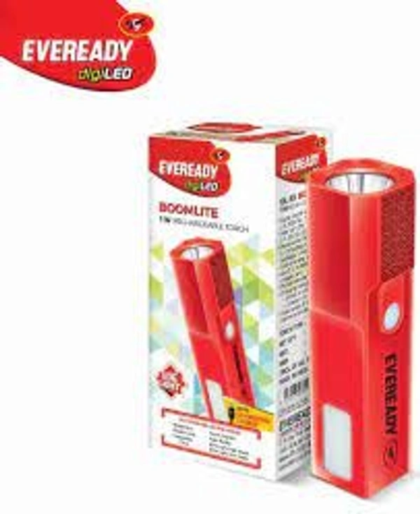 EVEREADY Boomlite LED Torch / Flashlight Torch (Multicolor, Maroon, 2.8 cm, Rechargeable)