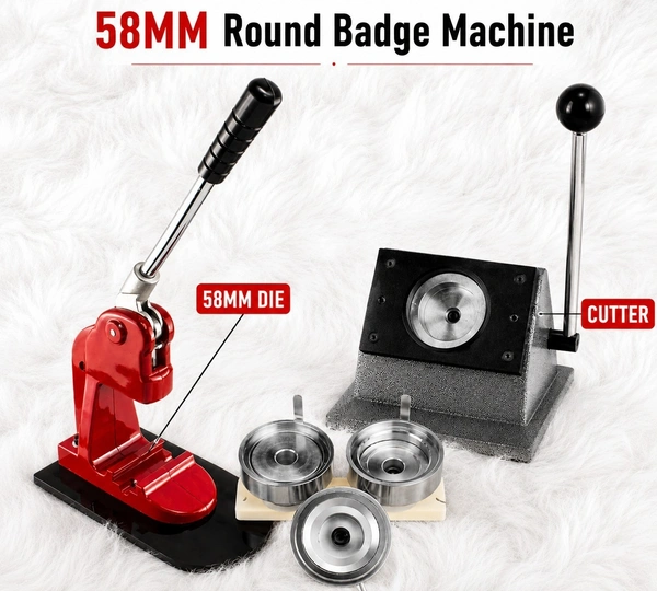 58mm Round Badge Machine with Imported Cutter - with Training