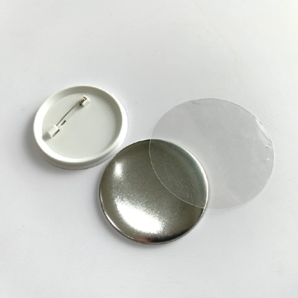 58mm Badge with Pin Blank Material (WhiteBack) - 100 Qty