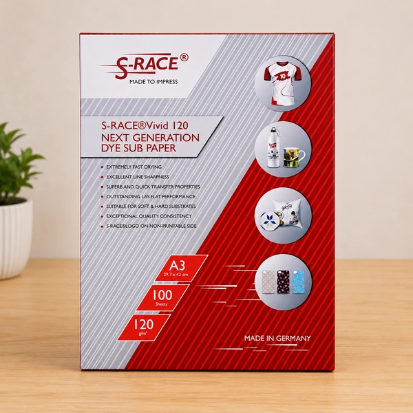 S-RACE A3 Sublimation Paper 120 GSM – 100 Sheets for Sublimation Printing