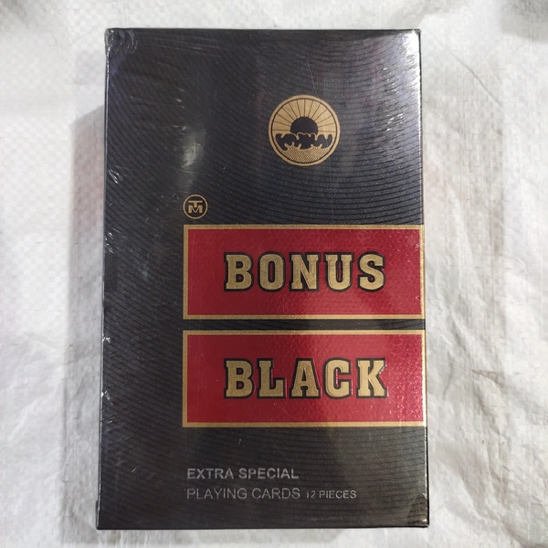 Black Bonus Playing Cards- Price 27.5/Pcs  [Pack Of 12 ]