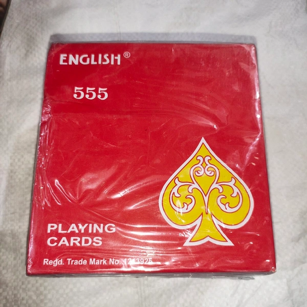 555 English Playing Cards- Price 23/Pcs  [Pack Of 12 ]