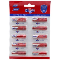 Nippo AAA Battery Cell red- Mrp 17, Price 10.5/Pcs [Pack of 10pcs] - 10pcs ×1pack