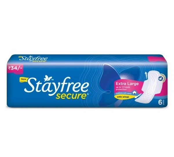 Stayfree Secure Regular- Mrp 37, Price 33/Packet[Pack Of 6pcs] - 12 Pack